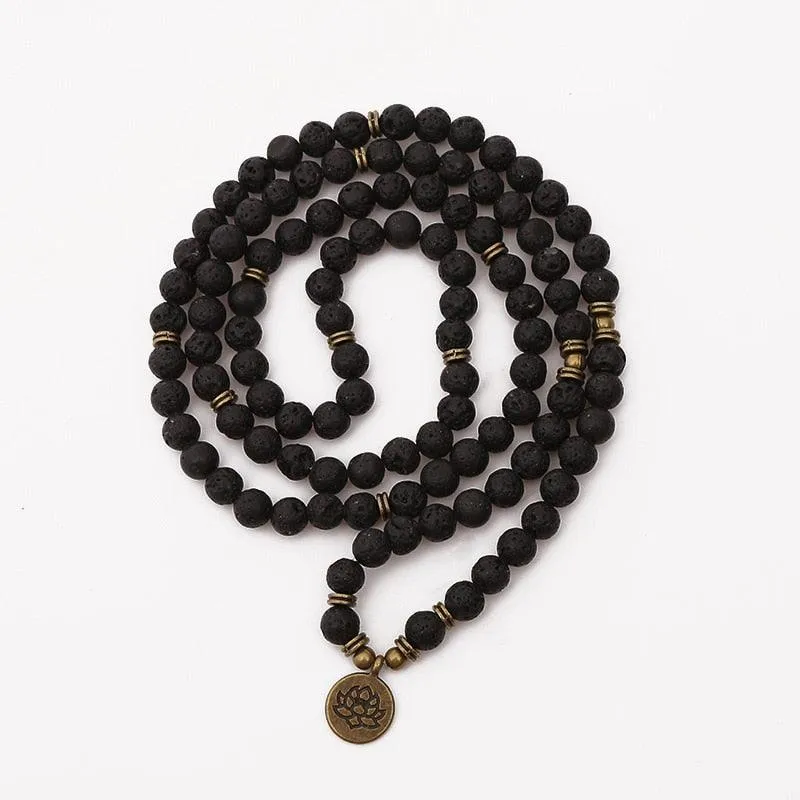 '108 Beads' Lava Stone Mala