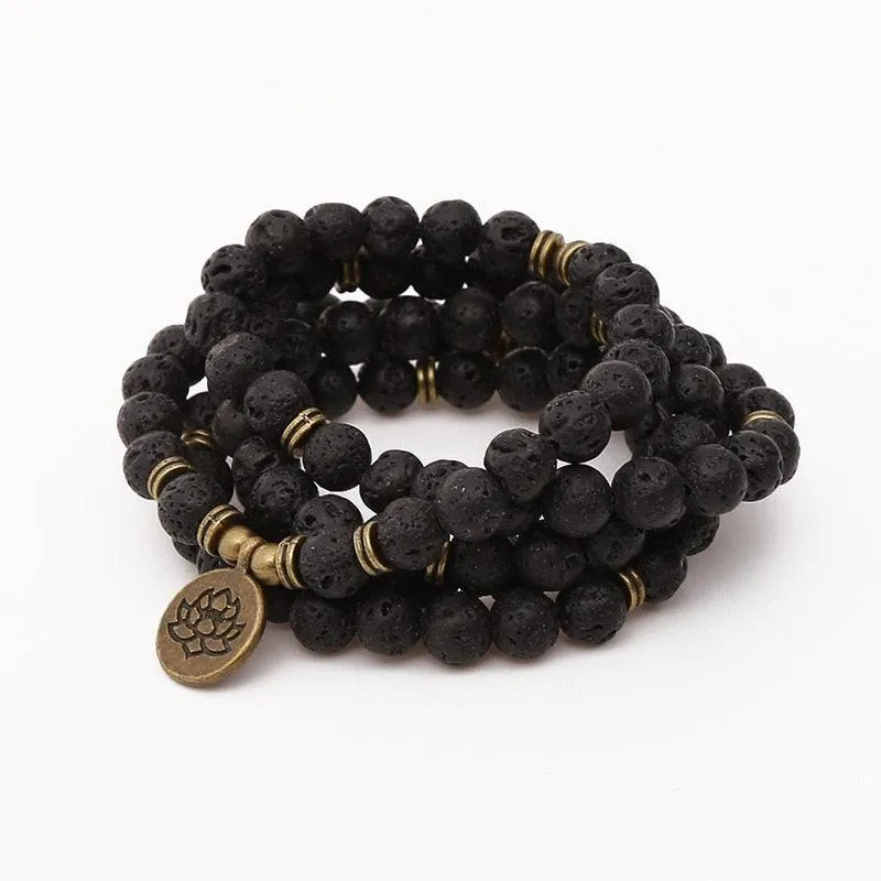 '108 Beads' Lava Stone Mala