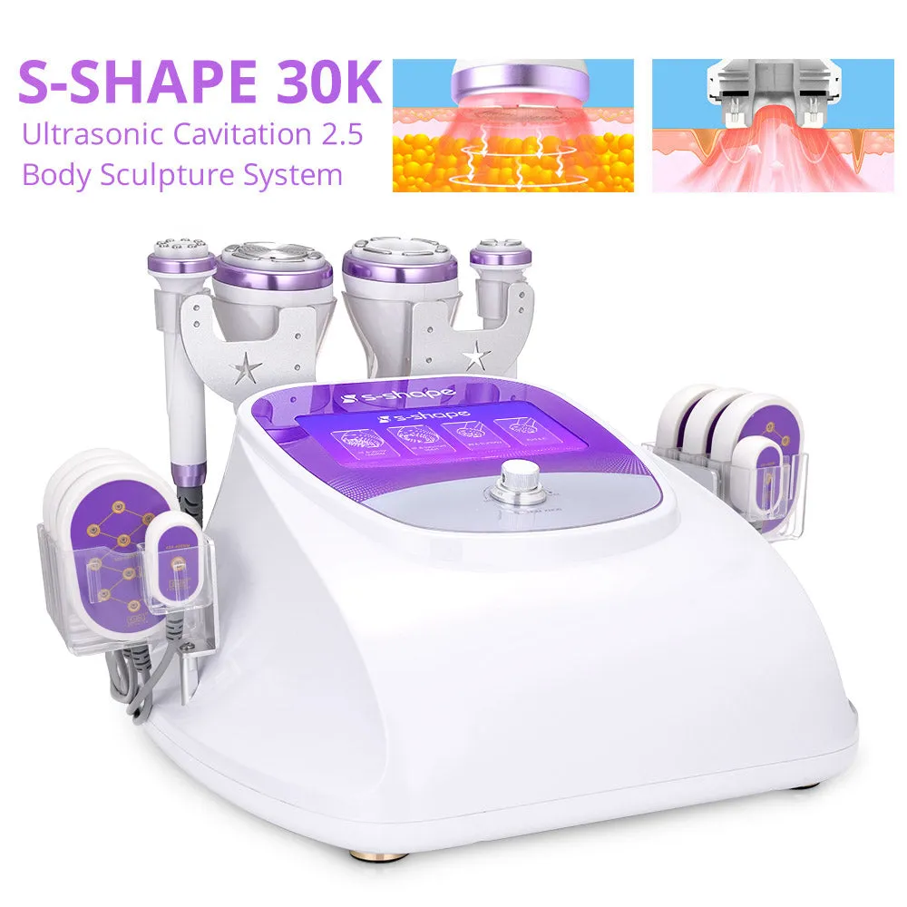 30k Ultrasonic Cavitation Machine S-Shape with 5MW Lipo Laser