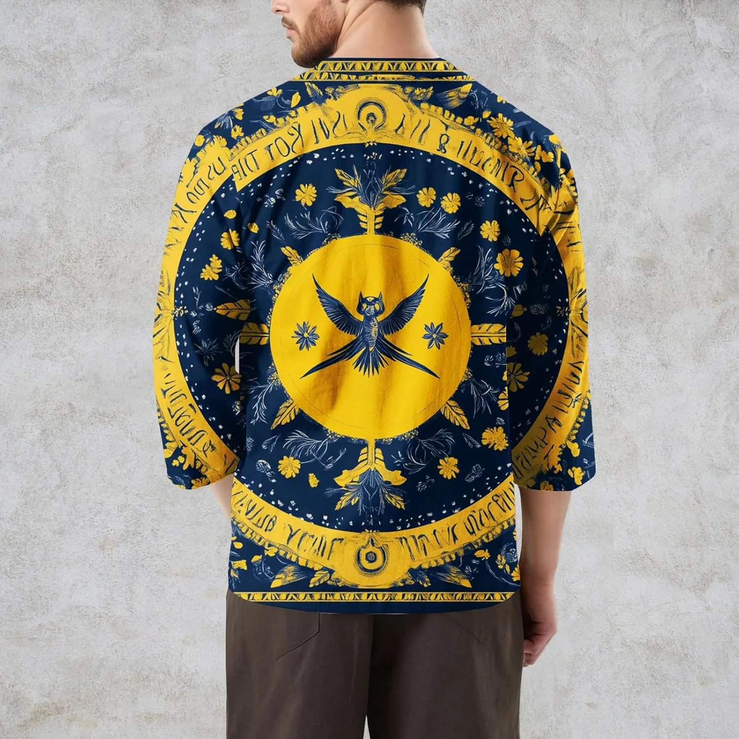 4th July Shirts for Men Men's Casual Crewneck 3/4 Sleeve Shirts Cotton Hawaiian Summer Tops Basic Pullover Workout Tees