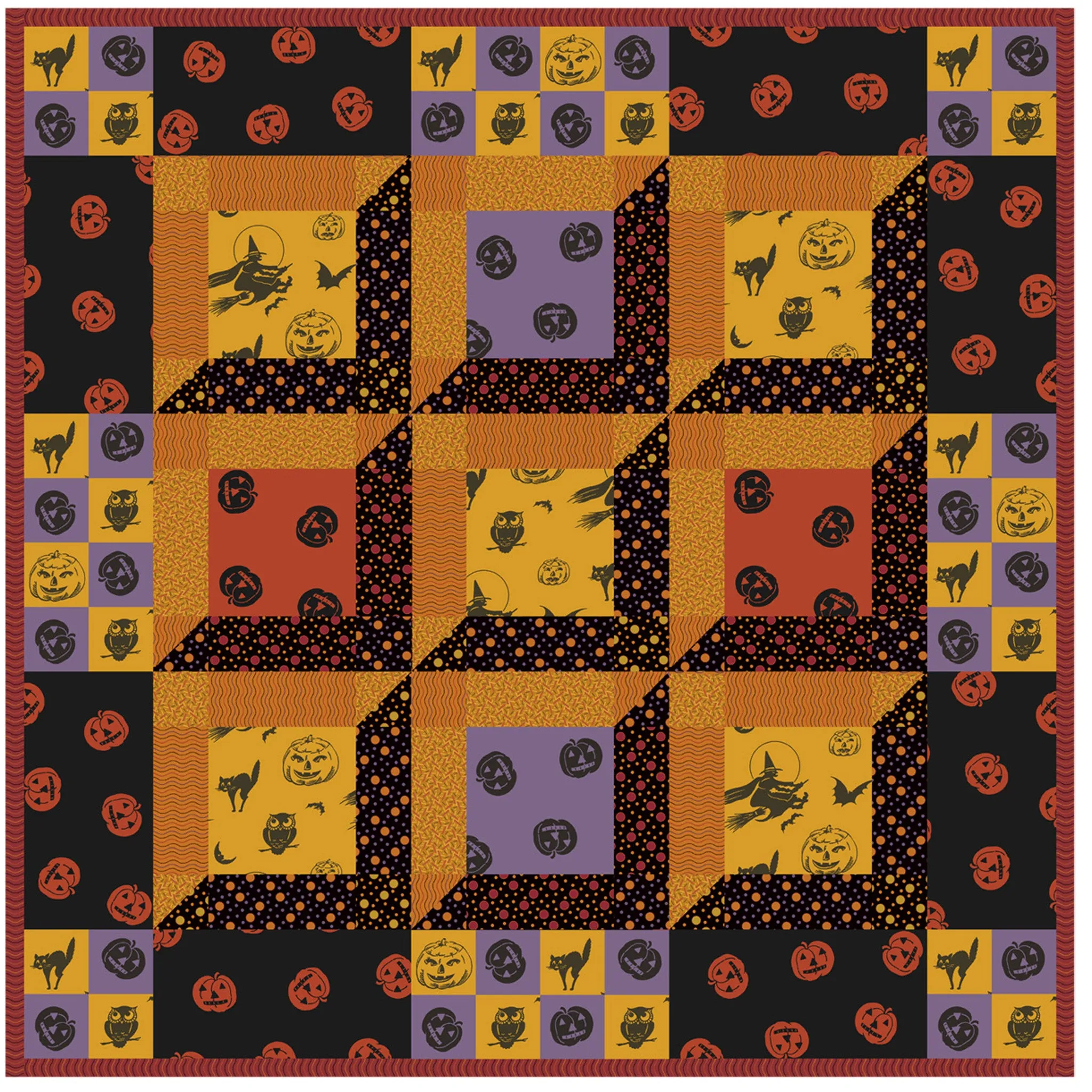 All Hallow's Eve Quilt Pattern YF-115 - Paper Pattern