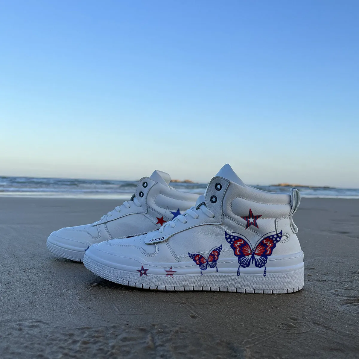 American Flag Butterfly High Top Sneaker