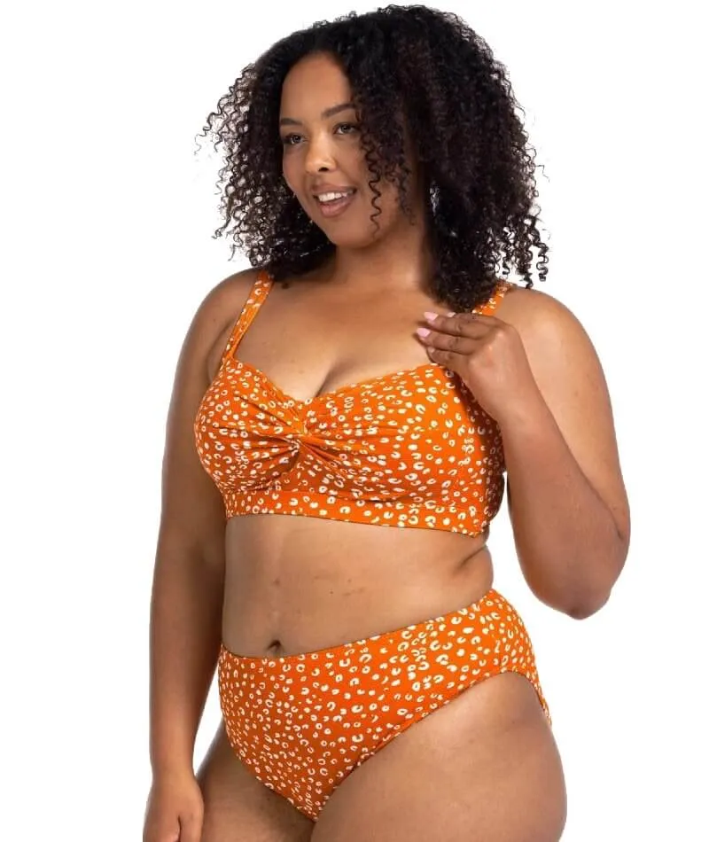 Artesands Che'tah Botticelli Twist Front C-DD Cup Bikini Top - Copper