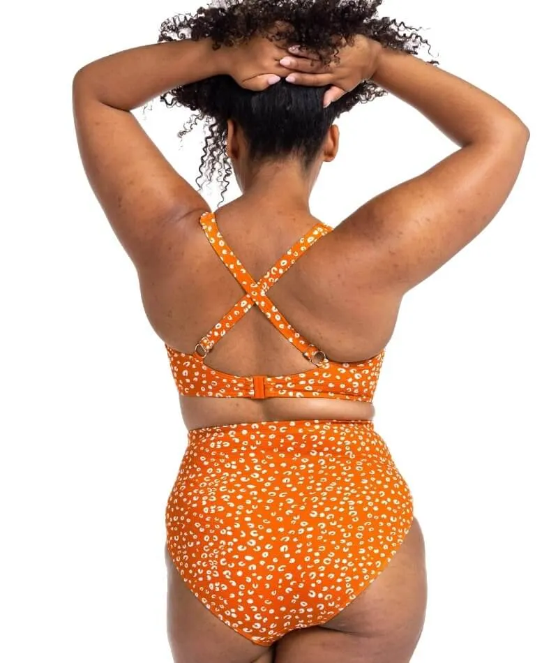 Artesands Che'tah Botticelli Twist Front C-DD Cup Bikini Top - Copper