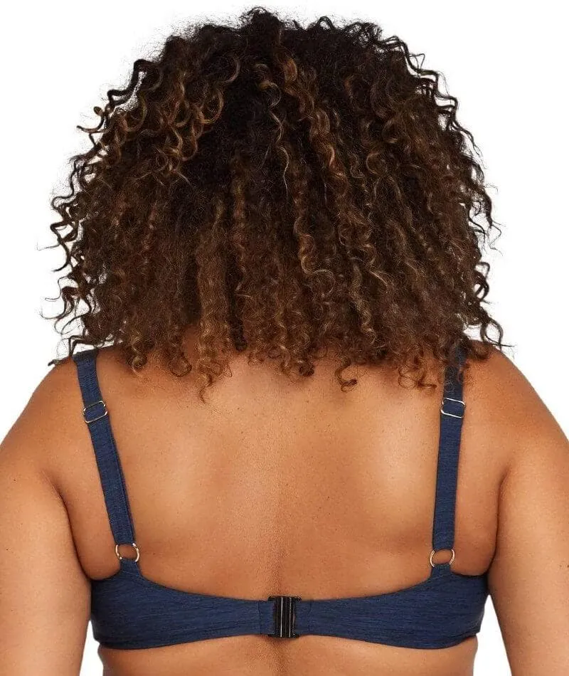 Artesands Melange Botticelli Twist Front C-DD Cup Bikini Top - Navy