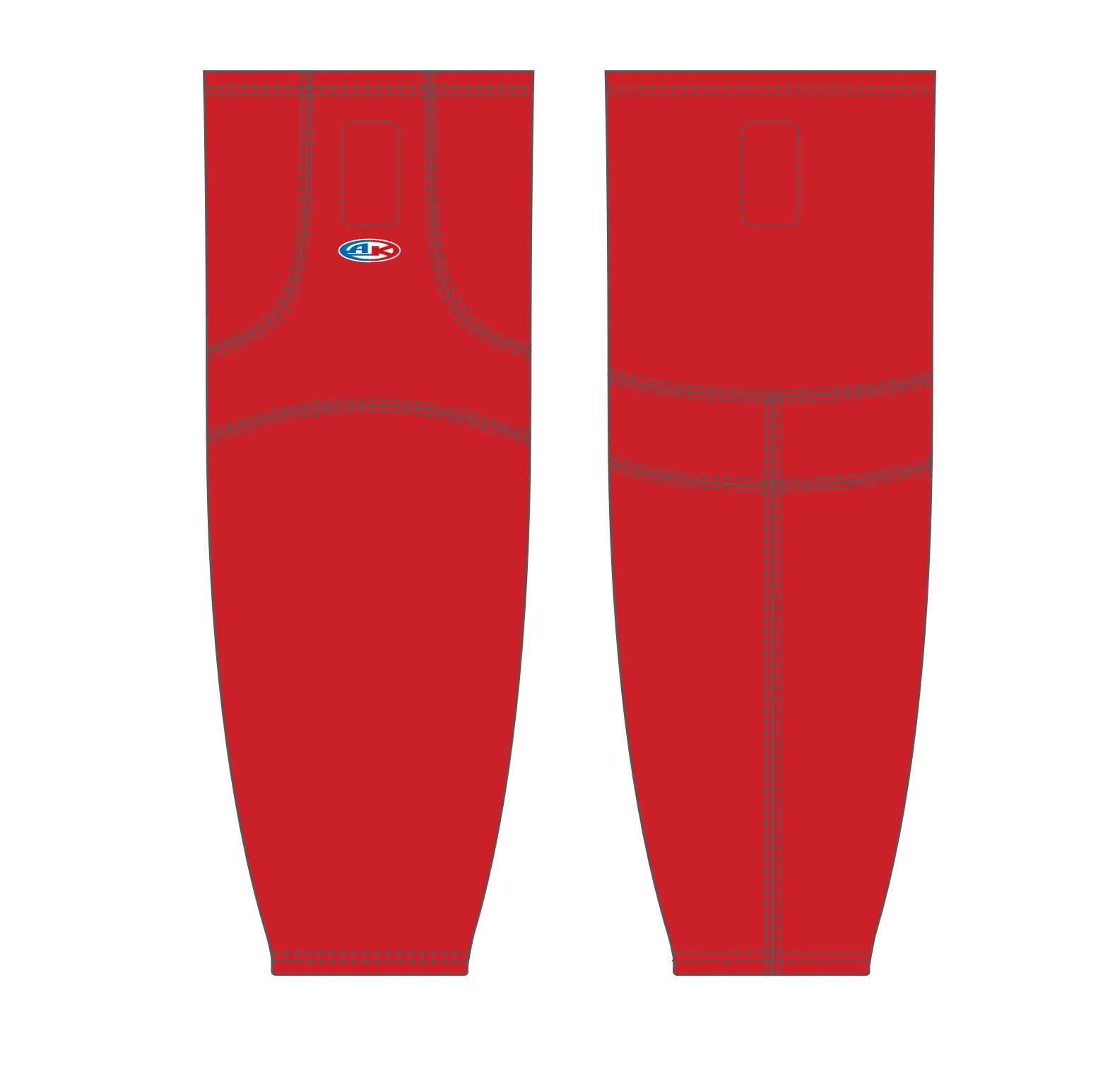 Athletic Knit (AK) HS1100-005 Red Mesh Ice Hockey Socks