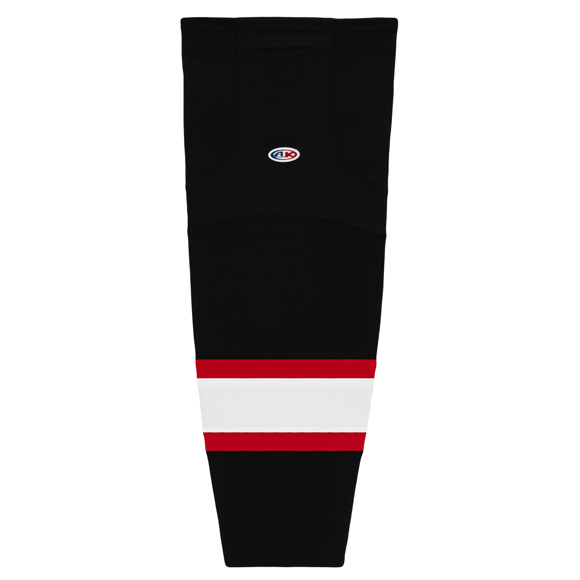 Athletic Knit (AK) HS2100-536 Ottawa Senators Black with White Stripe Mesh Ice Hockey Socks