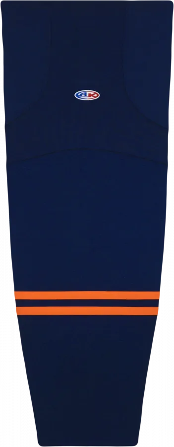Athletic Knit (AK) HS2100-887 2019 Edmonton Oilers Third Navy Mesh Ice Hockey Socks