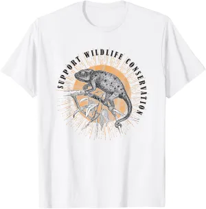 Chameleon Wildlife Conservation Animal Reptile Lover Gift T-Shirt