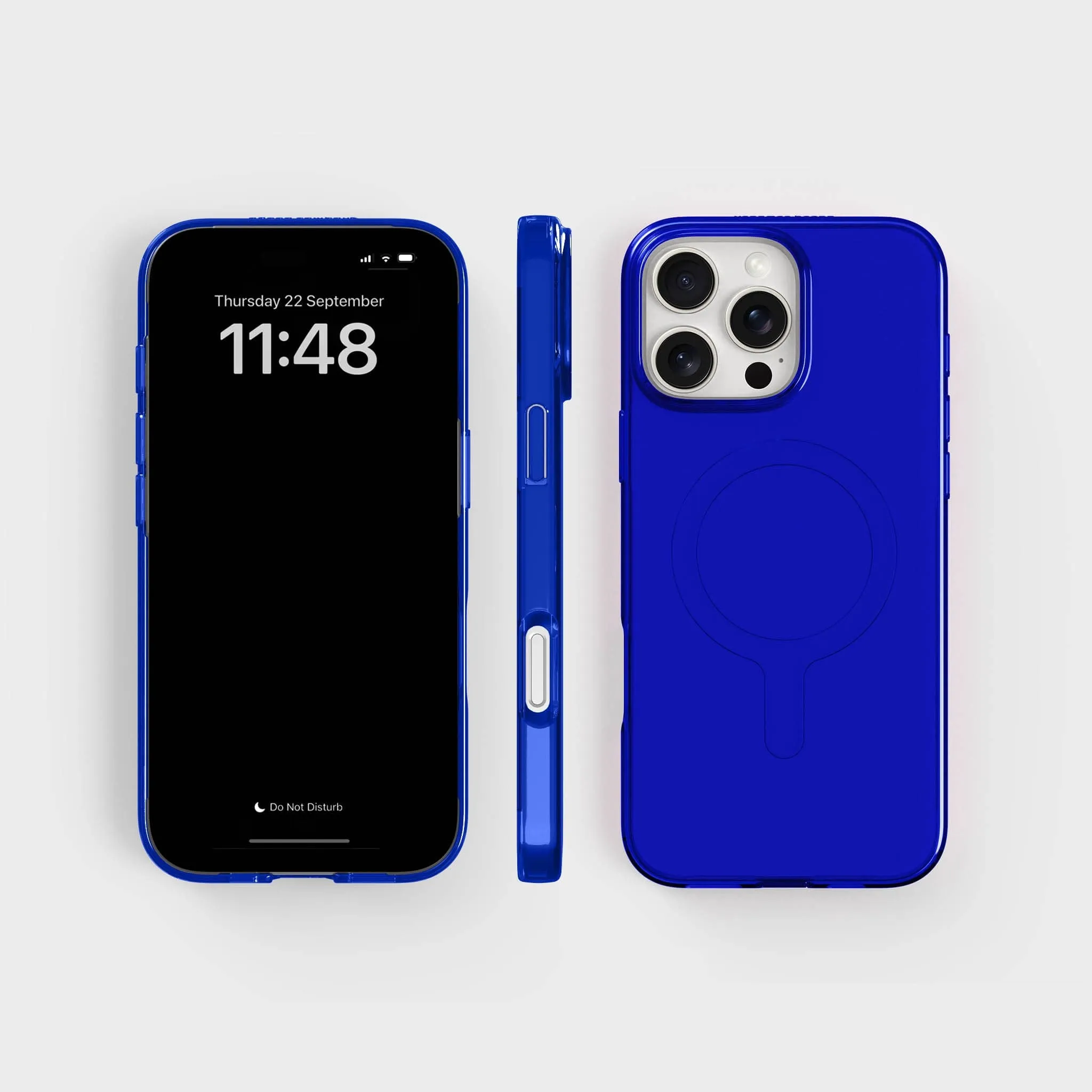 Clear Phone Case, Tinted Cobalt Blue - Circular & Recycled - 3m Drop Protection | CLRPRTCT™