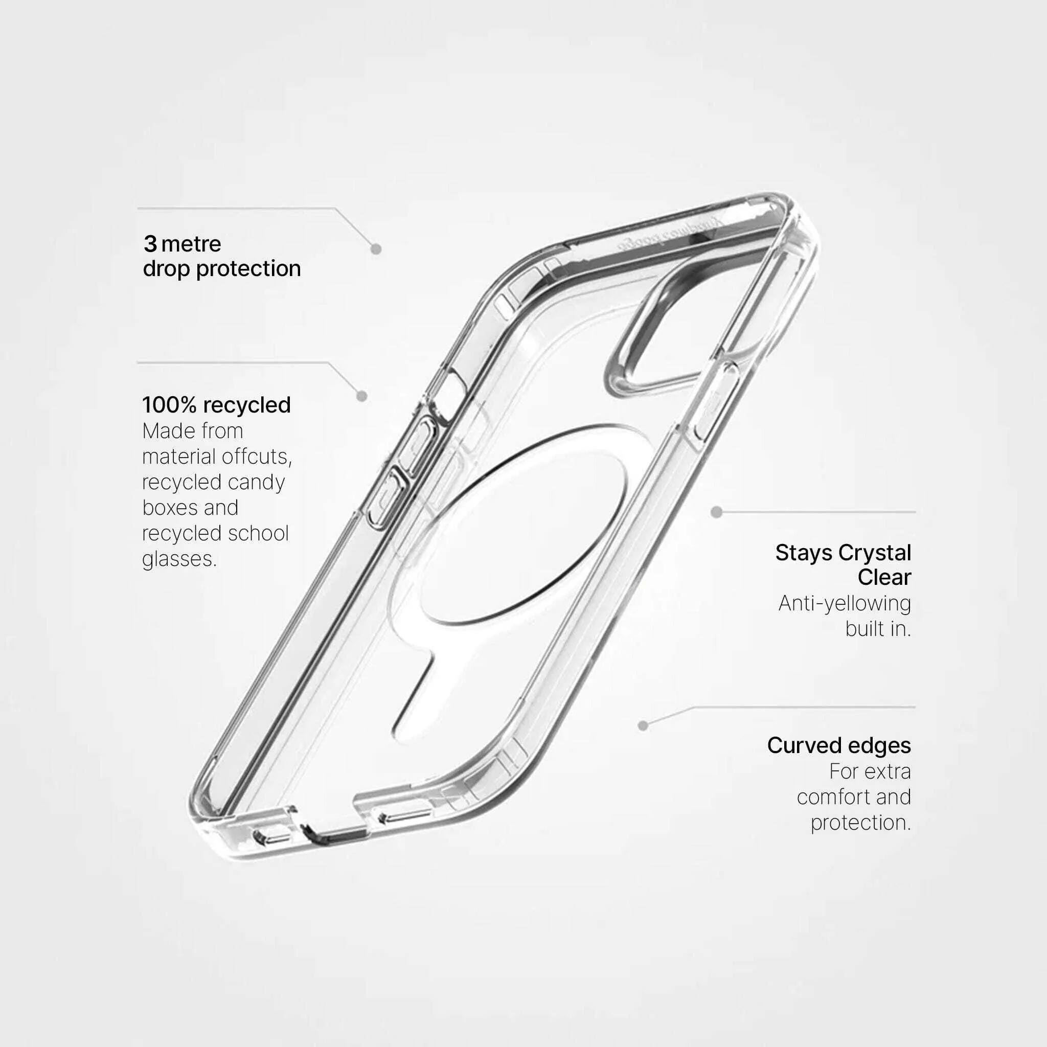 Clear Phone Case, Tinted Cobalt Blue - Circular & Recycled - 3m Drop Protection | CLRPRTCT™