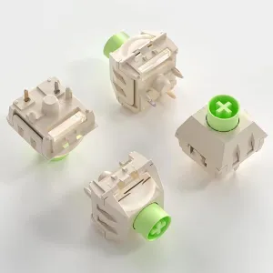 FEKER Kailh Vanilla Ice Cream Switches Mechanical Keyboard Accessories 38gf 5 Pin Full Pom Material RGB Linear Hotswappable Cherry Mx Style Pre Lubed Customized (10PCS)