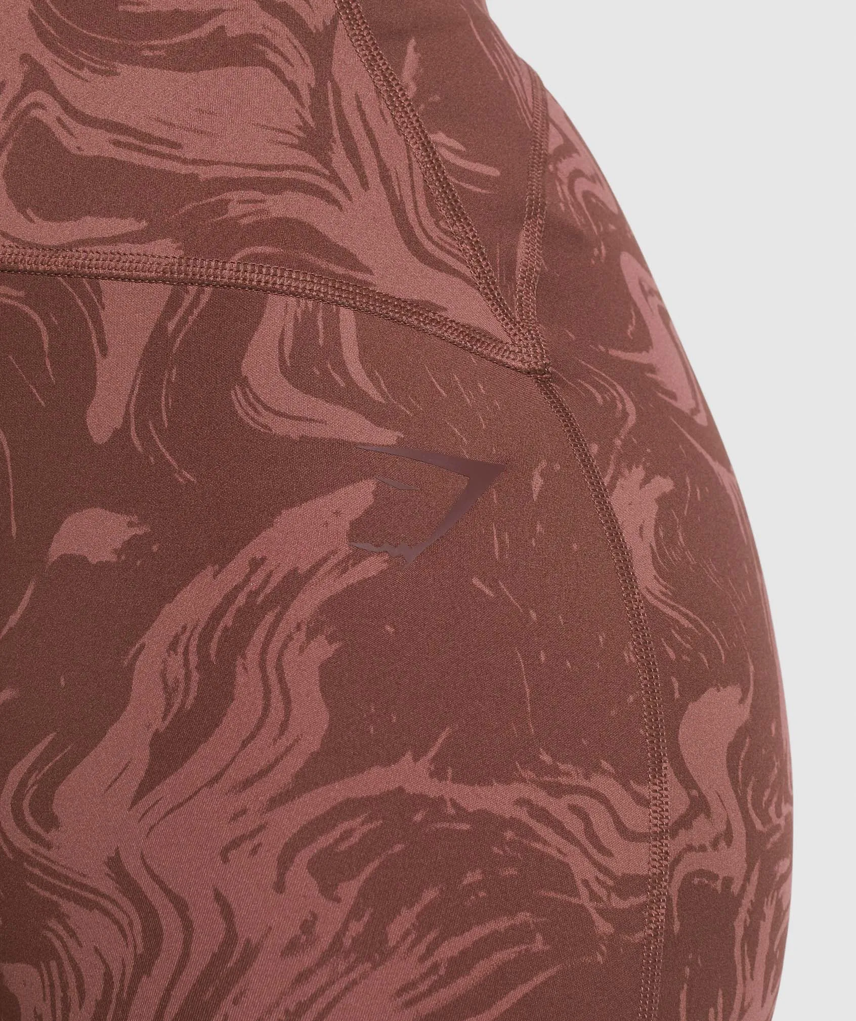 GS Power High Rise Shorts - Cherry Brown Print