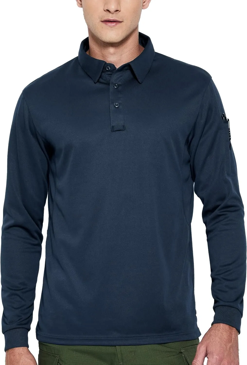 Haimont Men's Performance Dry Fit Polo Shirt Short and Long Sleeve Golf Collared T-Shirts for Tactical Outdoor Hiking