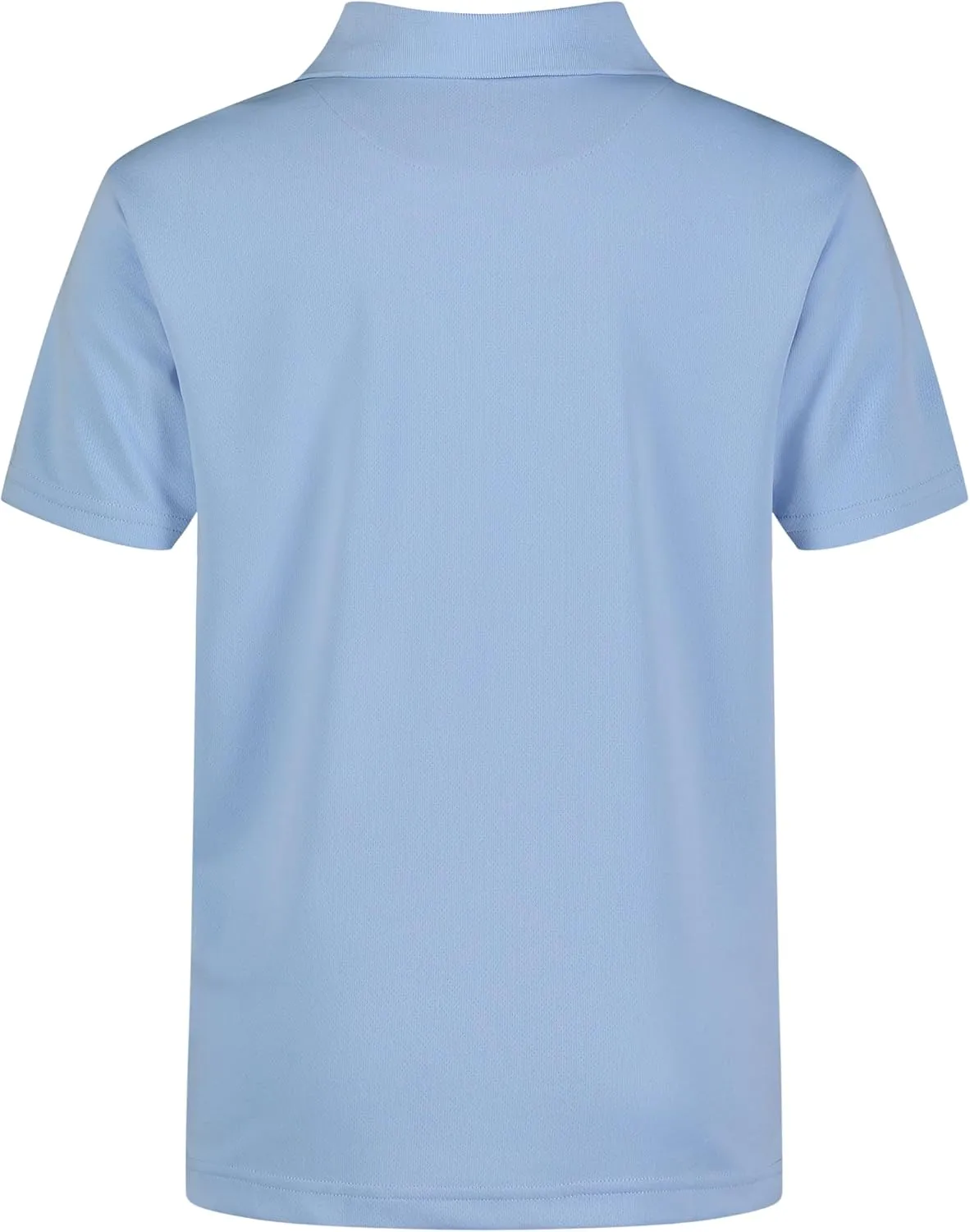 IZOD Boys' School Uniform Short Sleeve Polo Shirt, Button Closure, Moisture Wicking Performance Material