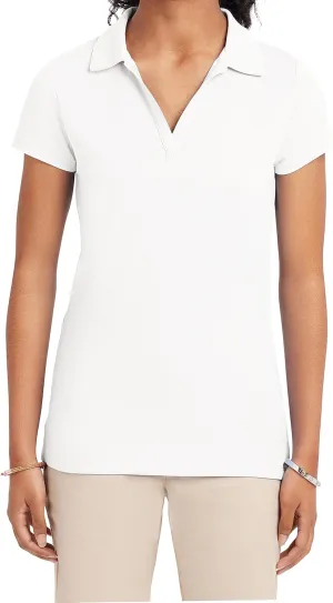 IZOD Juniors Uniform Short Sleeve Polo Shirt, Button Closure, Moisture Wicking Performance Material & Fade Resistant