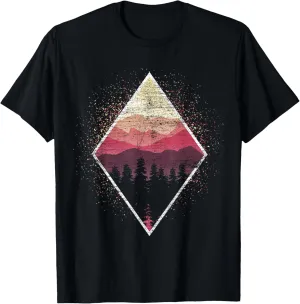 Landscape Wildlife Nature Outdoor Mountains Trees Forest T-Shirt