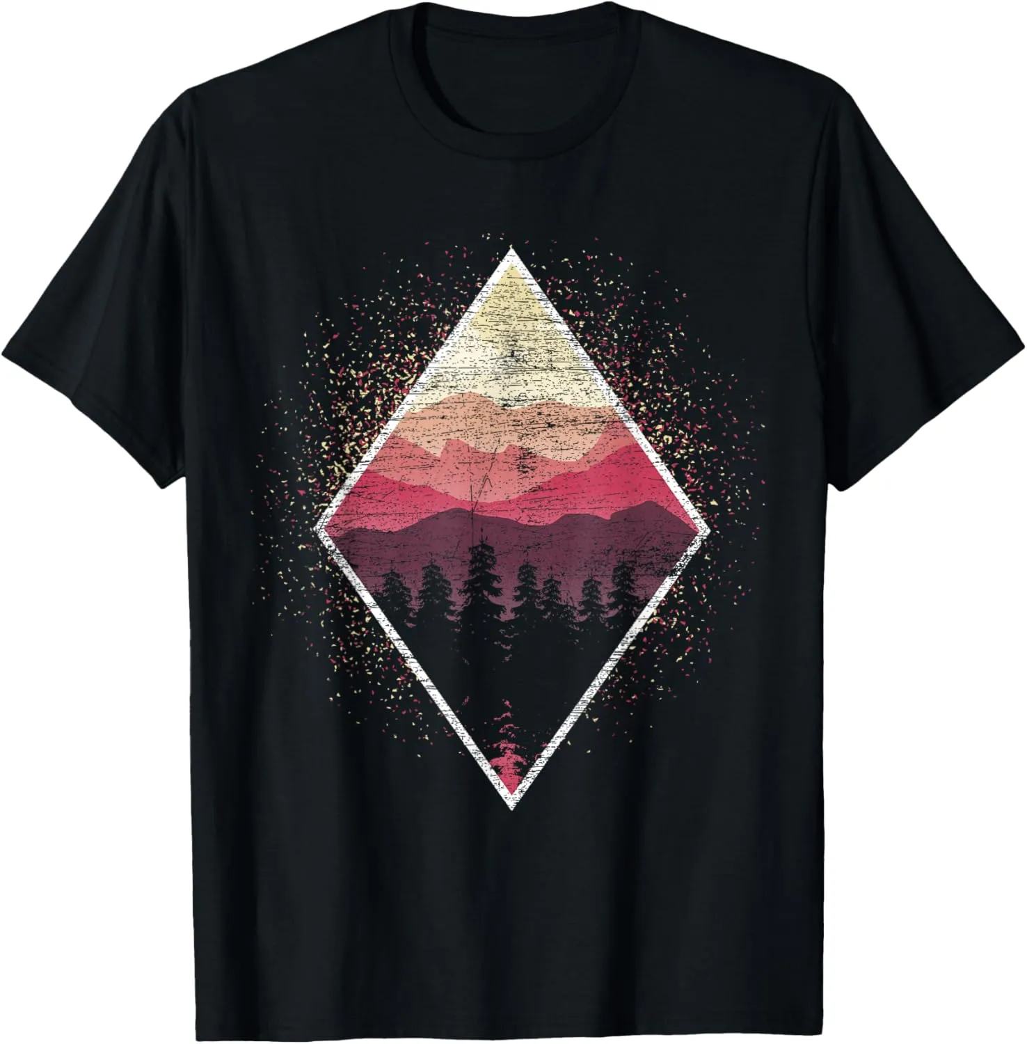 Landscape Wildlife Nature Outdoor Mountains Trees Forest T-Shirt