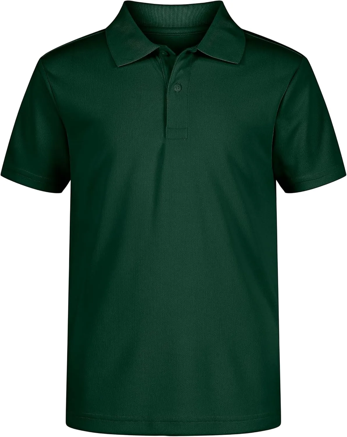 Nautica Boys' School Uniform Short Sleeve Polo Shirt, Button Closure, Moisture Wicking Performance Material