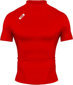 Nxtrnd Men's Turtleneck Compression T-Shirt, Short Sleeve Mock Neck