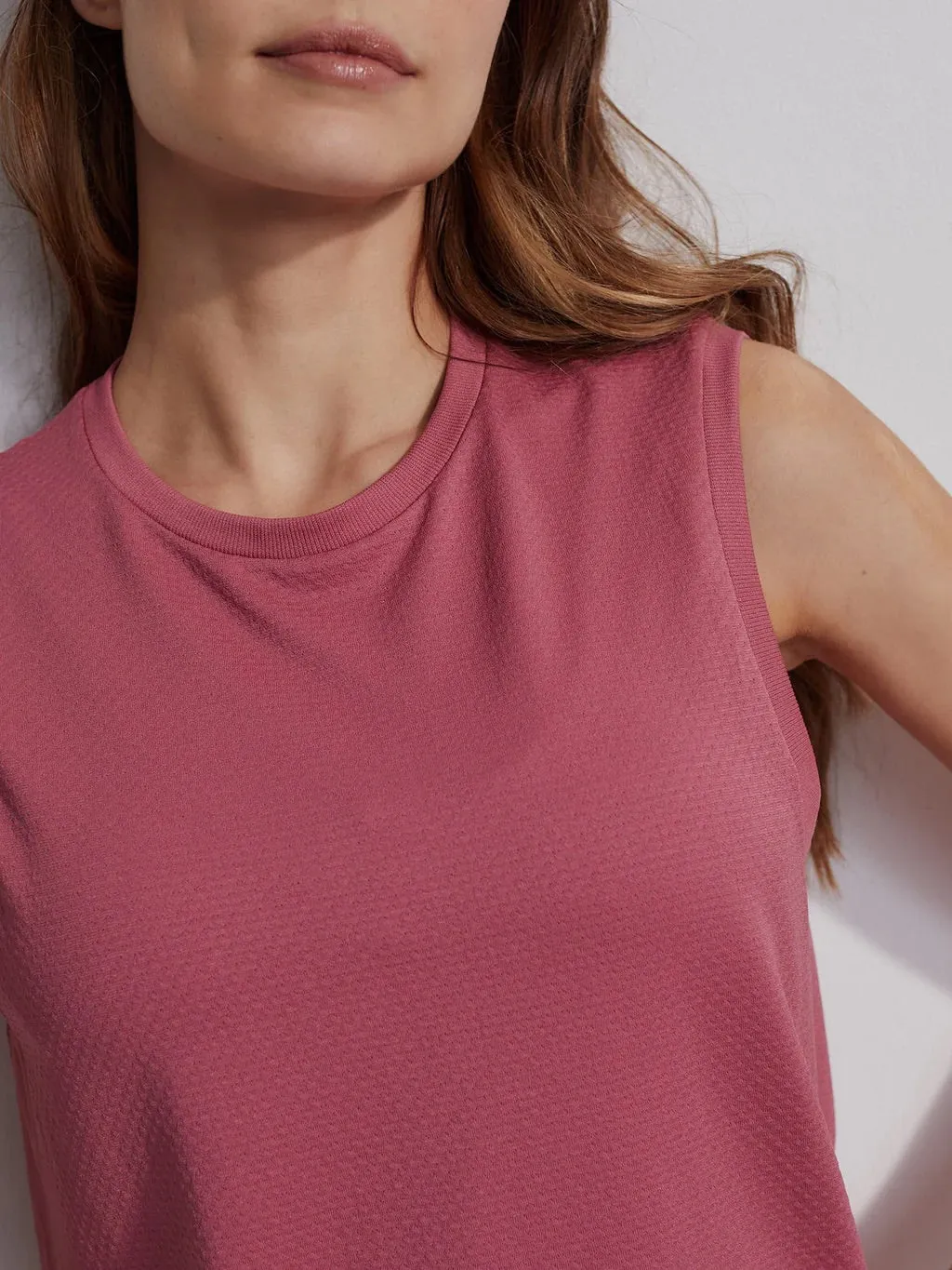 Page Seamless Crop Tank- Rose Wine