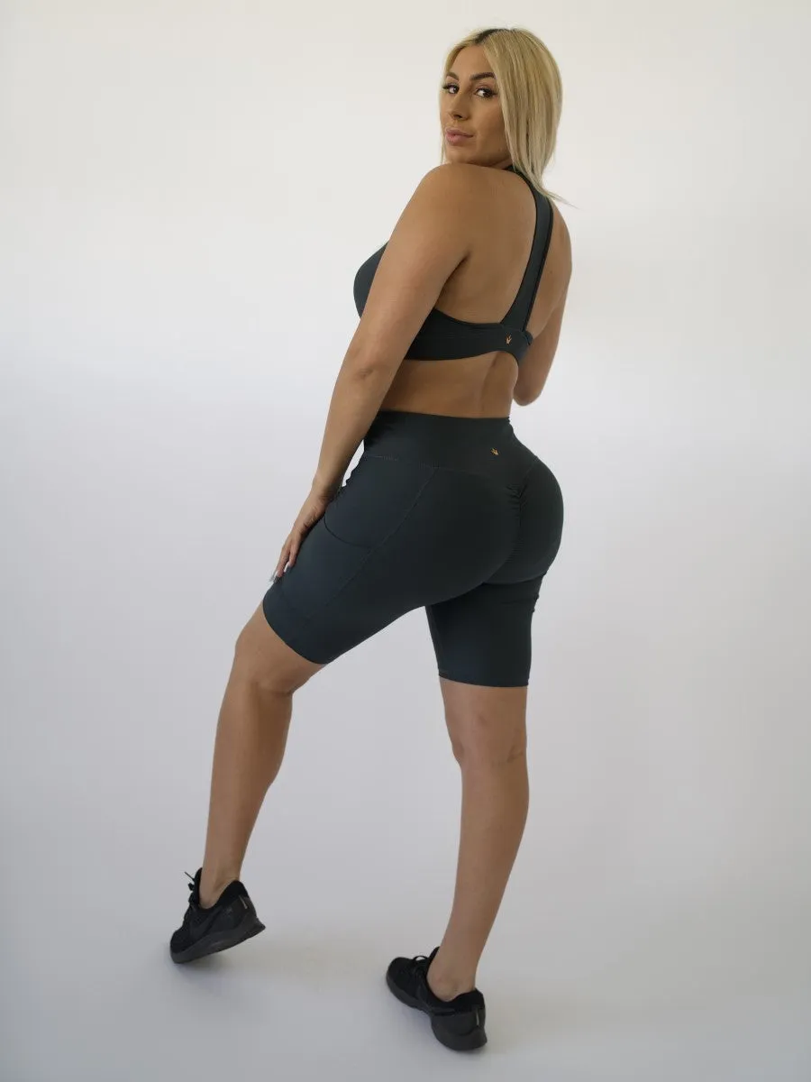 Pristine Pocket Biker Shorts | MIDNIGHT
