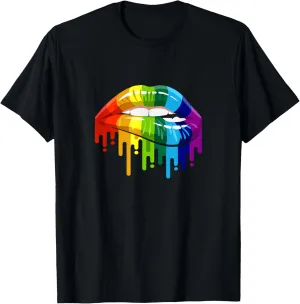 Rainbow Flag LGBTQ Be You Gay Lesbian Pride Bite Your Lip T-Shirt
