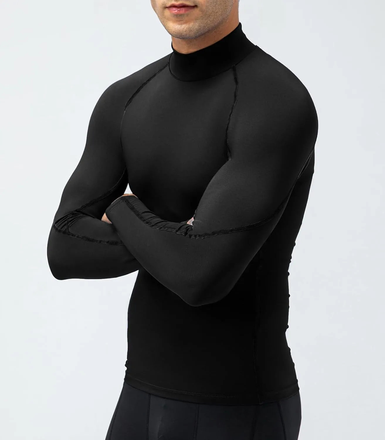SPVISE 1 or 3 Pack Men's Compression Shirts Long Sleeve Workout Gym T-Shirt Running Top Cool Dry Sports Baselayer Undershirts