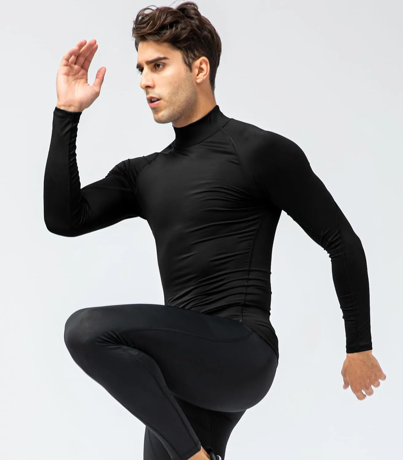 SPVISE 1 or 3 Pack Men's Compression Shirts Long Sleeve Workout Gym T-Shirt Running Top Cool Dry Sports Baselayer Undershirts