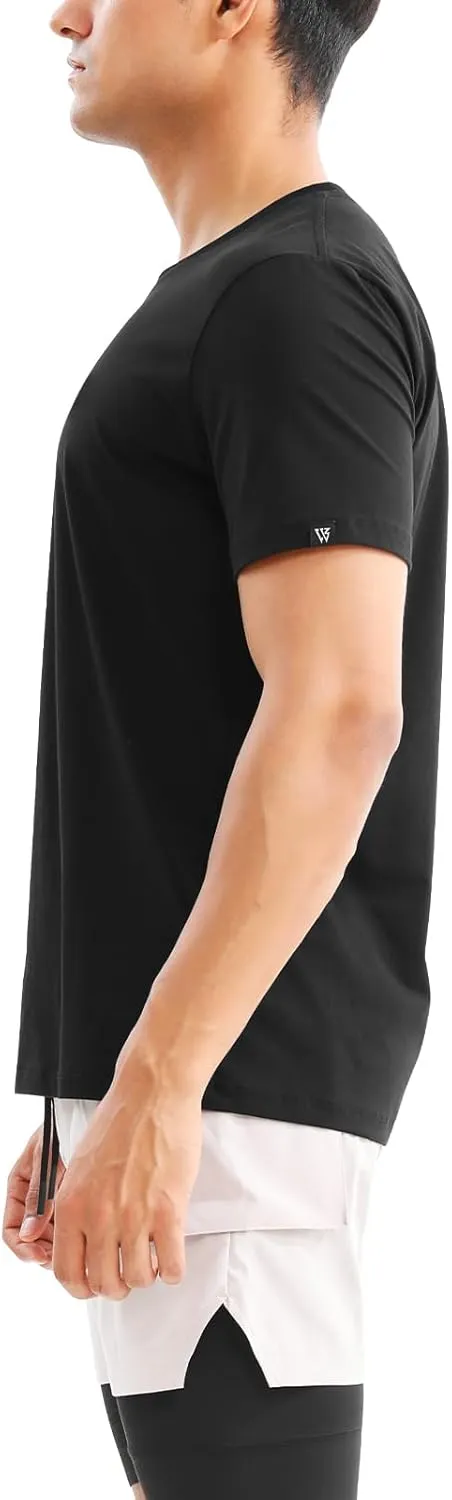 ZENWILL Mens QDry Gym T Shirts,Breathable Sports Shirts Muscle fit Lightweight Short Sleeve for Men Workout Training